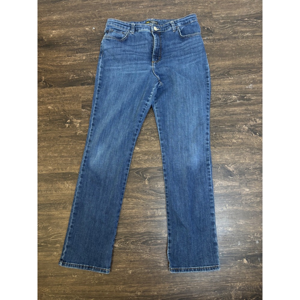 Lee Straight Leg Jeans Womens 10 Medium Blue Excellent 90s High Rise Relaxed